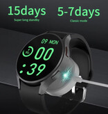 Senbossi Universe Watch 6 Smartwatch - Staal Bandje - 1,40" Display - Hartslag Zuurstof Sport Tracker Horloge - Zilver