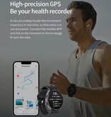 Senbossi Universe Watch 6 Smartwatch - Staal Bandje - 1,40" Display - Hartslag Zuurstof Sport Tracker Horloge - Zilver