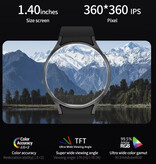 Senbossi Reloj inteligente Universe Watch 6 - Correa de malla - Pantalla de 1,40" - Reloj deportivo con seguimiento deportivo de oxígeno y frecuencia cardíaca - Plata