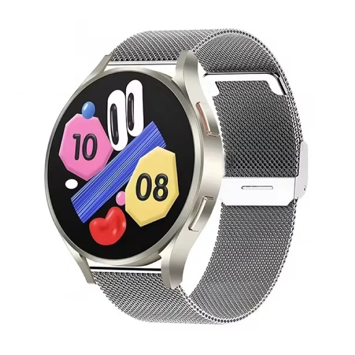 Universe Watch 6 Smartwatch - Mesh Strap - 1.40" Display - Heart Rate Oxygen Sports Tracker Watch - Silver