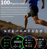 Senbossi Reloj inteligente Universe Watch 6 - Correa de silicona - Pantalla de 1,40" - Reloj deportivo con seguimiento deportivo de oxígeno y frecuencia cardíaca - Blanco