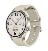 Senbossi Reloj inteligente Universe Watch 6 - Correa de silicona - Pantalla de 1,40" - Reloj deportivo con seguimiento deportivo de oxígeno y frecuencia cardíaca - Blanco