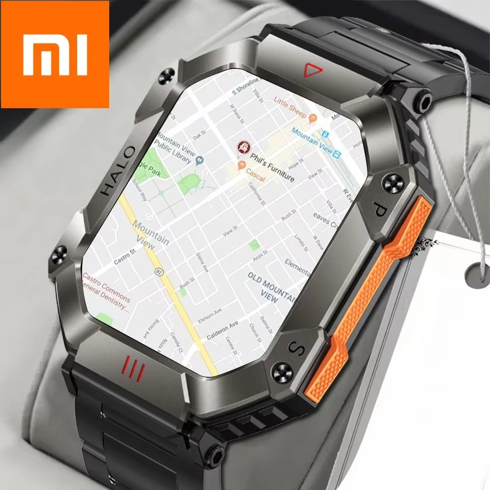Xiaomi Smartwatch Halo - Cinturino in silicone - Display da 2" - Orologio sportivo con monitoraggio della frequenza cardiaca e ossigeno - Arancione mimetico