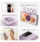 Cubot Smartphone A10 - 12 GB RAM - 128 GB Almacenamiento - Cámara 48 MP - Batería 5100mAh - Morado