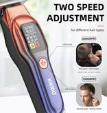 KIKIDO KK-A2 Scheerapparaat - Elektrsiche Tondeuse Trimmer Draadloos Scheermachine - Oranje-Blauw