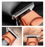KIKIDO KK-A2 Scheerapparaat - Elektrsiche Tondeuse Trimmer Draadloos Scheermachine - Oranje-Blauw