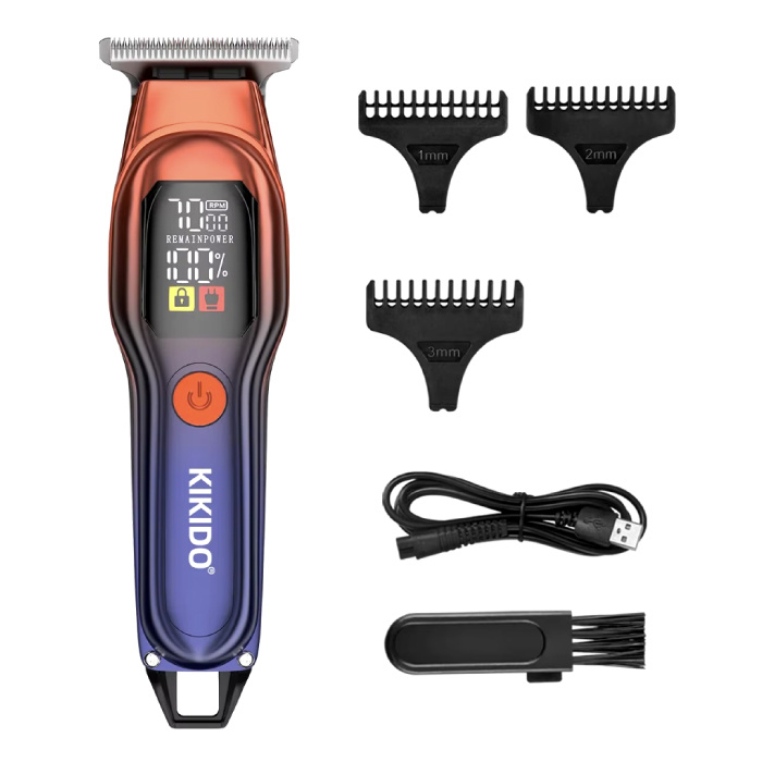 KK-A2 Shaver - Electric Hair Clipper Trimmer Cordless Shaver - Orange-Blue