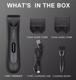 Predyee Tondeuse à cheveux électrique - Rasoir Tondeuse Machine à raser sans fil - Noir