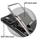 MORUDA Etui na karty do iPhone'a 8 - Portfel z miejscem na kartę Etui z klapką - Szare