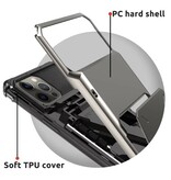 MORUDA Étui porte-cartes pour iPhone 11 Pro Max - Étui portefeuille à rabat avec fente pour carte - Blanc