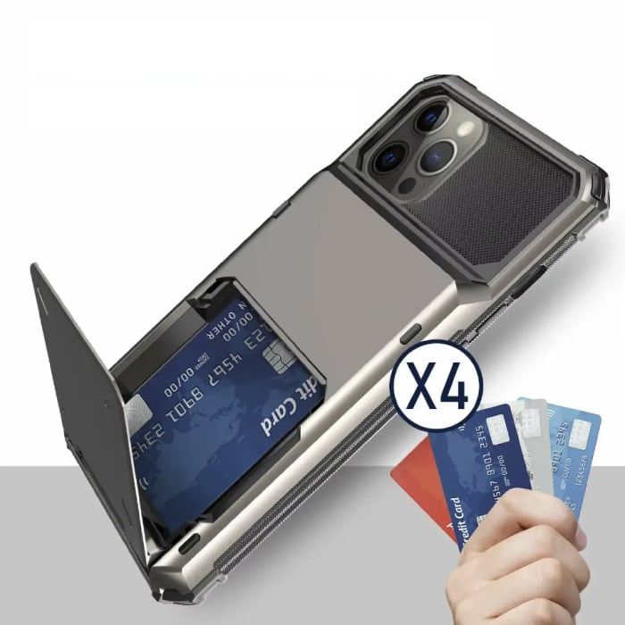 MORUDA Etui na karty do iPhone'a 8 Plus - Portfel z miejscem na kartę Etui z klapką w kształcie portfela - Białe