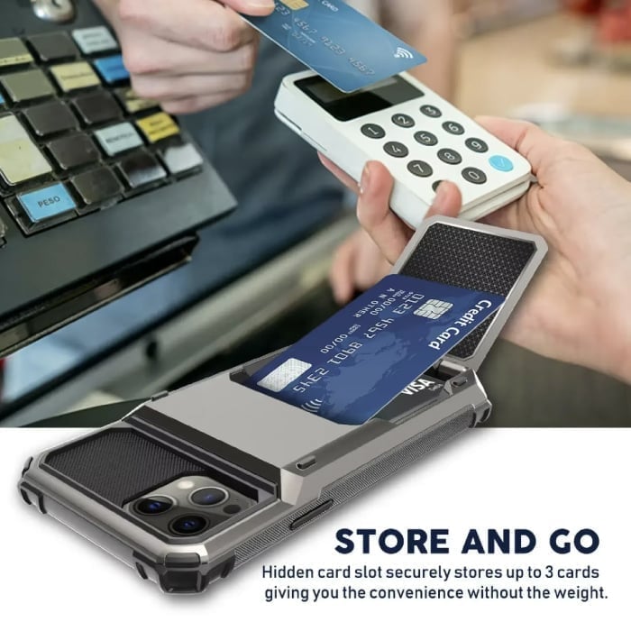 MORUDA Kaarthouder Hoesje voor iPhone 15 Plus - Wallet Card Slot Portemonnee Flip Cover Case - Geel