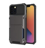 MORUDA Funda con tarjetero para iPhone 13 - Funda con tapa tipo billetera con ranura para tarjeta - Gris