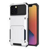 MORUDA Etui na karty do iPhone'a XR - Portfel z miejscem na karty Etui z klapką - Białe