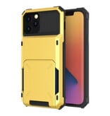 MORUDA Funda con tarjetero para iPhone XS Max - Funda con tapa tipo billetera con ranura para tarjeta - Amarillo