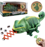TOPEKIA RC Chameleon with IR Remote Control - Robot Lizard Toy Remote Control Animal - Green
