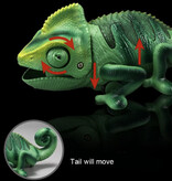 TOPEKIA RC Chameleon with IR Remote Control - Robot Lizard Toy Remote Control Animal - Green