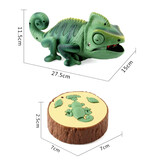 TOPEKIA RC Chameleon with IR Remote Control - Robot Lizard Toy Remote Control Animal - Green
