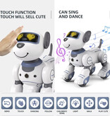 Stuff Certified® Chien robot RC avec télécommande IR – Jouet cascadeur contrôlable – Blanc