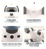Stuff Certified® Chien robot RC avec télécommande IR – Jouet cascadeur contrôlable – Blanc