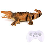 Stuff Certified® Crocodile RC avec télécommande 2,4 G - Animal robot contrôlable en alligator jouet étanche - Orange