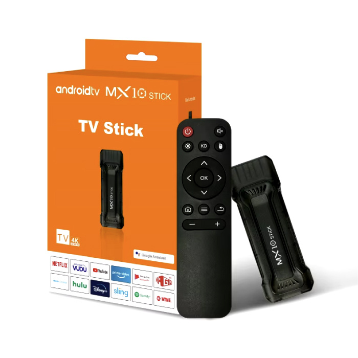 MX10 Android TV Stick - 4K HDMI Cast Receiver - 1 GB RAM - 8 GB Storage