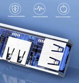 ALLOYSEED Hub USB 3.0 3 in 1 per USB-C - Caricatore trasferimento dati splitter 5 Gbps - Grigio