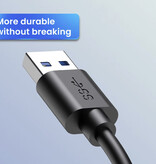 OLAF 4-in-1-USB-3.0-Hub für USB-C – Splitter-Datenübertragungsladegerät – Schwarz