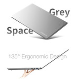 Teclast Notebook F16 Pro - 15,6 pulgadas - 16 GB de RAM - 512 GB de almacenamiento - Computadora portátil de negocios liviana - Gris