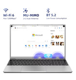 Teclast Notebook F16 Pro - 15,6 pulgadas - 16 GB de RAM - 512 GB de almacenamiento - Computadora portátil de negocios liviana - Gris