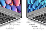 Teclast Notebook F16 Pro - 15,6 pulgadas - 16 GB de RAM - 512 GB de almacenamiento - Computadora portátil de negocios liviana - Gris
