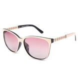 Krokodil Lunettes de soleil tendance pour femme – Lunettes UV400 pour conduite – Doré