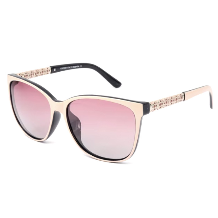 Krokodil Fashion Sunglasses for Women - UV400 Glasses Driving Shades - Gold