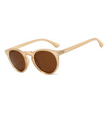 ROSYBEE Vintage-Sonnenbrille für Damen – UV400 polarisierte Brille – Braun
