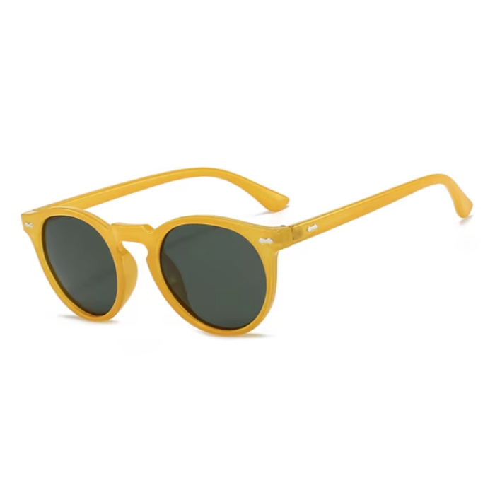 Lunettes de soleil vintage pour femmes - Lunettes polarisées UV400 - Jaune