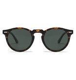 ROSYBEE Damskie okulary przeciwsłoneczne w stylu vintage – okulary z polaryzacją UV400 i odcieniami – lampart