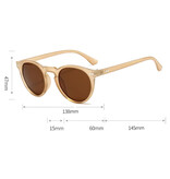 ROSYBEE Occhiali da sole vintage da donna - Occhiali con tonalità polarizzate UV400 - Marrone leopardato