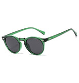 ROSYBEE Damskie okulary przeciwsłoneczne w stylu vintage – okulary z polaryzacją UV400 i odcieniami – zielone