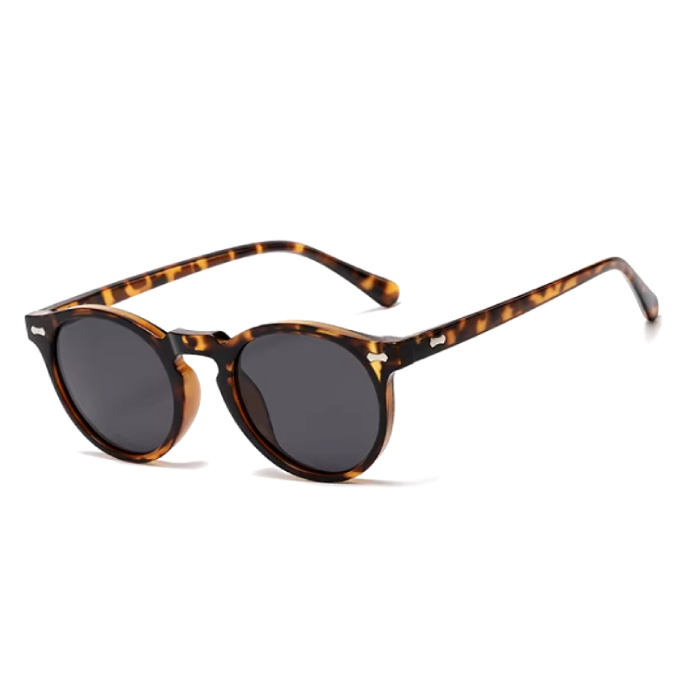 Damskie okulary przeciwsłoneczne w stylu vintage - Odcienie okularów polaryzacyjnych UV400 - Leopard Black