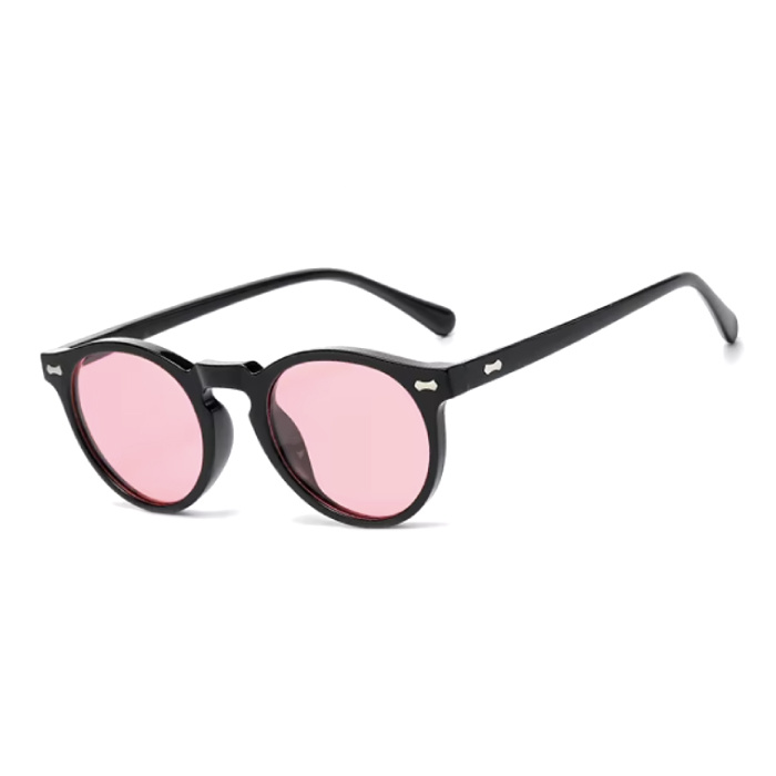 Lunettes de soleil vintage pour femmes - Lunettes polarisées UV400 - Noir rose