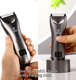 Bladelock Tondeuse à cheveux électrique - Rasoir tondeuse à poils pubiens Machine à raser sans fil pour zones sensibles - Noir