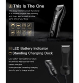 Bladelock Cortadora de cabello eléctrica - Afeitadora Recortadora de vello púbico Máquina de afeitar inalámbrica para áreas sensibles - Negro