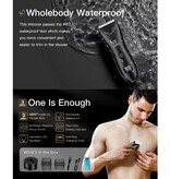 Bladelock Elektryczna maszynka do strzyżenia włosów - golarka Trymer do włosów łonowych Bezprzewodowa maszynka do golenia do wrażliwych miejsc - czarna