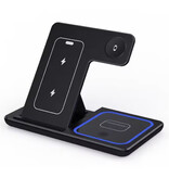 Stuff Certified® 3 in 1 Draadloos Qi Oplaadstation - Compatibel met Apple iPhone / iWatch / AirPods -  Charging Dock 30W Oplader - Zwart