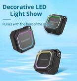 Tronsmart Groove 2 Wireless Shower Speaker - IPX7 Waterproof - Bluetooth 5.3 Dual EQ TWS Boom Box - Black