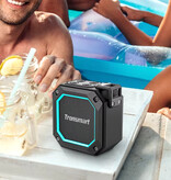 Tronsmart Groove 2 Kabelloser Duschlautsprecher – IPX7 wasserdicht – Bluetooth 5.3 Dual EQ TWS Boom Box – Schwarz