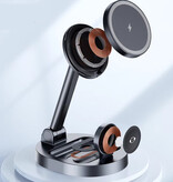 VIKEFON Estación de carga magnética 2 en 1 - Compatible con Apple iPhone / iWatch / AirPods - Base de carga Cargador de 15W - Negro