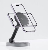 VIKEFON Estación de carga magnética 2 en 1 - Compatible con Apple iPhone / iWatch / AirPods - Base de carga Cargador de 15W - Negro