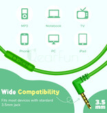 Qearfun Dino Headphones Kids - Dinosaur Headset Headphones for Children Boys - Green
