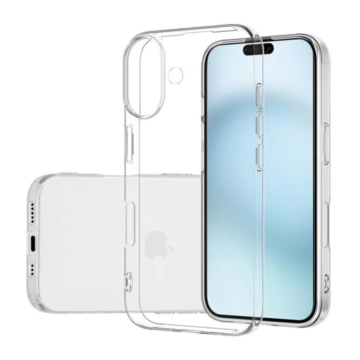 Custodia trasparente per iPhone 16 Plus - Custodia flessibile in silicone Hydrogel trasparente